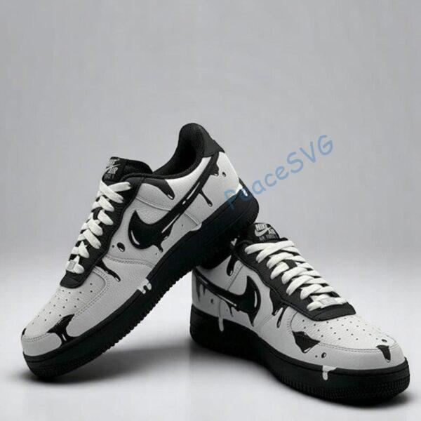 Alternative view of Custom Hand-Painted Drip Air Force 1 Sneakers: Personalized AF1 Shoes