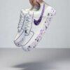Custom Purple Splatter Air Force 1: Hand-Painted Sneakers - Image 4