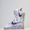 Custom Purple Splatter Air Force 1: Hand-Painted Sneakers - Image 5
