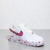 Custom Air Force 1 Sneakers: Hand Painted Pink Drip Shoes - Image 3