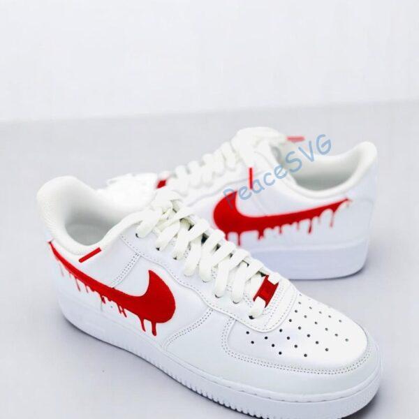 Alternative view of Custom Hand-Painted Drip Air Force 1 Sneakers: Personalized AF1 Shoes