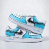 Custom Air Force 1: Hand-Painted Blue Cartoon Drip Sneakers