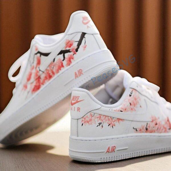 Alternative view of Personalized Floral Air Force 1 Sneakers: Hand-Painted Custom AF1 Shoes
