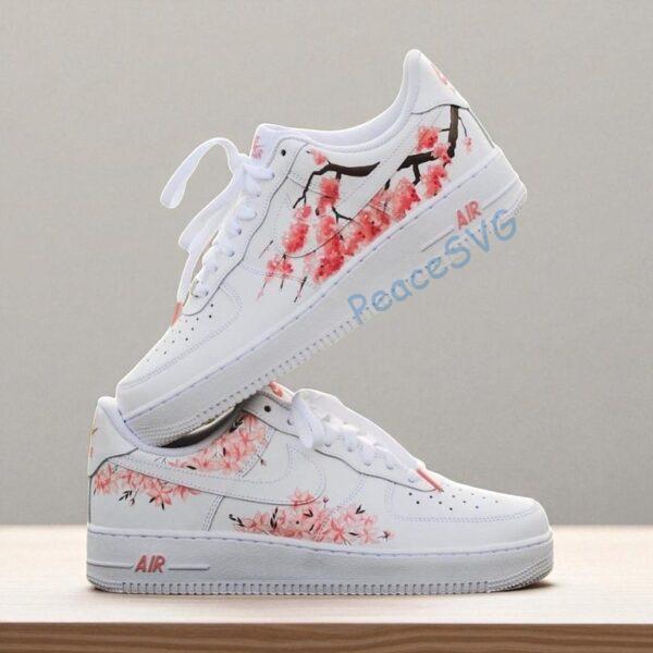 Personalized Floral Air Force 1 Sneakers: Hand-Painted Custom AF1 Shoes