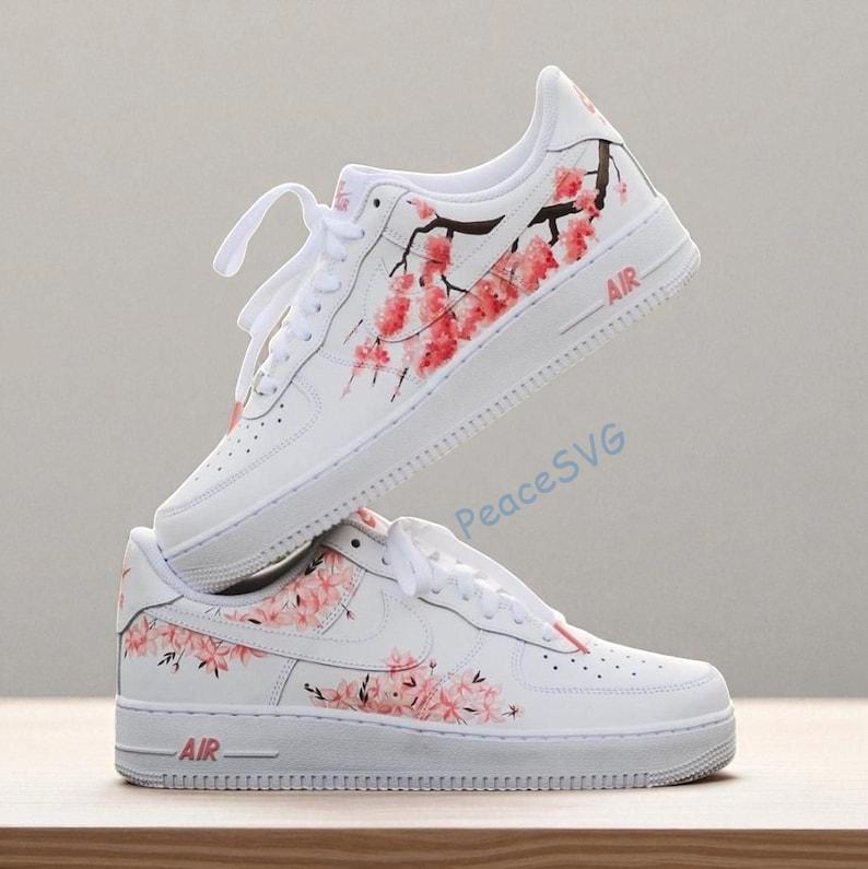 Personalized Floral Air Force 1 Sneakers: Hand-Painted Custom AF1 Shoes