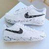 Custom Hand-Painted Air Force 1 Sneakers: Double Paint Splatter AF1