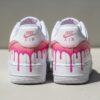 Hand-Painted Pink Drip Air Force 1 Sneakers: Custom AF1 Shoes - Image 2
