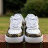 Custom Black & Gold Splatter Air Force 1: Hand-Painted AF1 Sneakers - Image 2