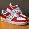 Hand-Painted Red Drip Cartoon Air Force 1 Sneakers: Custom Comic Style AF1 - Image 2