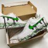 Custom Green Drip Air Force 1 Sneakers: Hand-Painted Splatter Design - Image 4