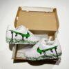 Custom Green Drip Air Force 1 Sneakers: Hand-Painted Splatter Design - Image 5