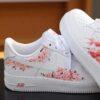 Personalized Floral Air Force 1 Sneakers: Hand-Painted Custom AF1 Shoes - Image 3