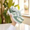 Hand-Painted Earth Tone Air Force 1 Sneakers: Custom Sage Green AF1 Shoes