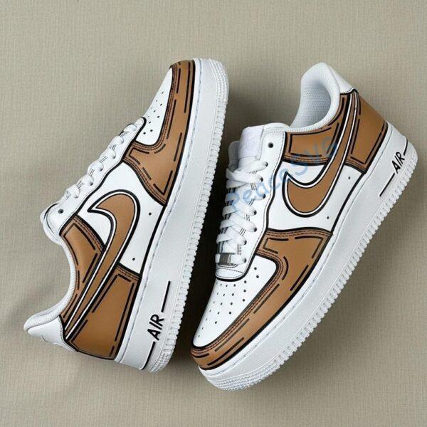 Cartoon Style Custom Air Force 1 Sneakers: Hand-Painted Comic Pop Art