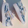 Custom Waves Air Force 1 Sneakers: Hand-Painted, Personalized AF1 Shoes - Image 2