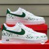 Hand-Painted Green Drip Sneakers: Custom Air Style Low Tops - Image 8
