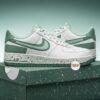 Hand-Painted Sage Green Drip Air Force 1: Custom Streetwear Sneakers - Image 7