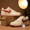 Hand-Painted Terracotta Drip Air Force 1: Custom Burnt Orange Sneakers - Image 7