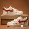 Hand-Painted Terracotta Drip Air Force 1: Custom Burnt Orange Sneakers - Image 8