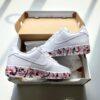 Hand-Painted Red Drip Air Force 1 Sneakers: Custom Streetwear - Image 6
