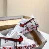 Hand-Painted Red Drip Air Force 1 Sneakers: Custom Streetwear - Image 4