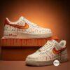 Hand-Painted Orange Drip AF1: Custom Air Force 1 Low Tops