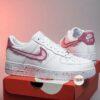 Hand-Painted Blush Pink Splatter AF1: Custom Air Force 1 Low Tops - Image 2