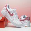 Hand-Painted Blush Pink Splatter AF1: Custom Air Force 1 Low Tops
