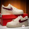 Custom Burgundy Drip Air Force One: Hand-Painted Wine Red Splatter Shoes - Image 2