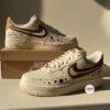 Hand-Painted Mocha Drip Air Force 1: Custom Chocolate Splatter AF1 - Image 7