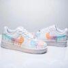 Hand-Painted Pastel Rainbow Drip Air Force 1 Sneakers: Custom Gradient AF1 Shoes - Image 2