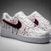 Custom Red Drip Air Force 1 Sneakers: Hand-Painted Horror Streetwear - Image 2