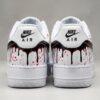 Custom Red Drip Air Force 1 Sneakers: Hand-Painted Horror Streetwear - Image 3