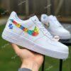 Hand-Painted Autism Awareness Puzzle Air Force 1 Sneakers - Image 4