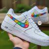 Hand-Painted Autism Awareness Puzzle Air Force 1 Sneakers - Image 5