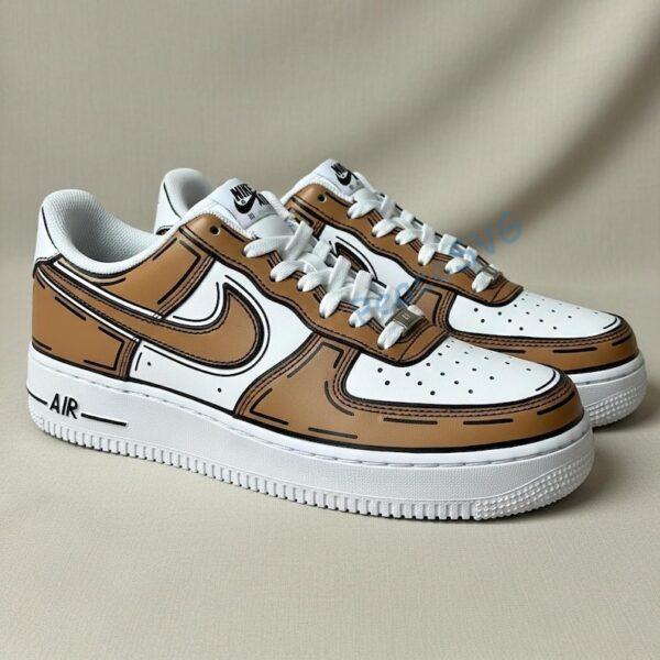Alternative view of Cartoon Style Custom Air Force 1 Sneakers: Hand-Painted Comic Pop Art