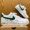 Hand-Painted Green Drip Sneakers: Custom Air Style Low Tops - Image 3