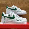 Hand-Painted Green Drip Sneakers: Custom Air Style Low Tops - Image 6