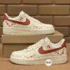 Hand-Painted Terracotta Drip Air Force 1: Custom Burnt Orange Sneakers - Image 3