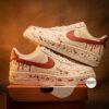 Hand-Painted Terracotta Drip Air Force 1: Custom Burnt Orange Sneakers