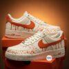 Hand-Painted Orange Drip AF1: Custom Air Force 1 Low Tops - Image 5