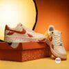 Hand-Painted Orange Drip AF1: Custom Air Force 1 Low Tops - Image 6