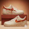 Hand-Painted Orange Drip AF1: Custom Air Force 1 Low Tops - Image 2