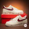 Custom Burgundy Drip Air Force One: Hand-Painted Wine Red Splatter Shoes - Image 4