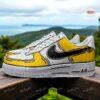 Hand-Painted Air Force 1 Sneakers: Custom Yellow Black Comic AF1 Shoes