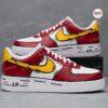 Hand-Painted Red & Yellow Air Force 1 Sneakers: Custom Birthday Gift - Image 4