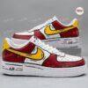 Hand-Painted Red & Yellow Air Force 1 Sneakers: Custom Birthday Gift - Image 5