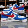Hand-Painted Football Team Air Force 1: Gameday Red Blue Comic Sneakers