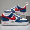 Hand-Painted Comic Cartoon Style Sneakers: Custom Red & Blue Air Force 1