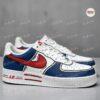 Hand-Painted Comic Cartoon Style Sneakers: Custom Red & Blue Air Force 1 - Image 2